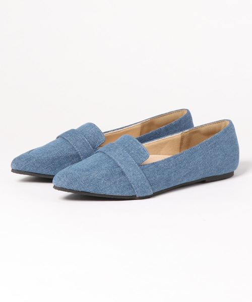 KOBE LETTUCE（コウベレタス）の「ポインテッドトゥフラットローファーパンプス（パンプス・レディース・ブラック/ベージュ/オレンジ/ホワイト系その他/ブルー系その他・LL/S/M/L）」の10枚目の写真