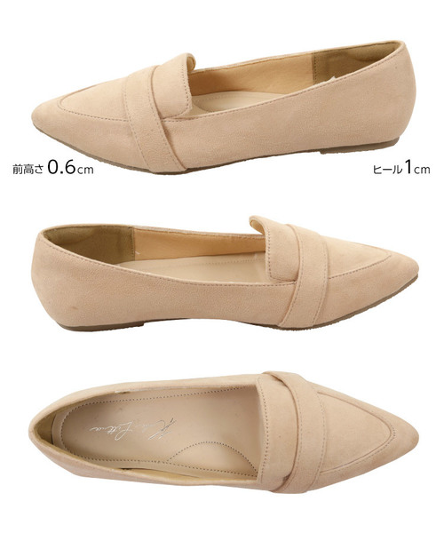 KOBE LETTUCE（コウベレタス）の「ポインテッドトゥフラットローファーパンプス（パンプス・レディース・ブラック/ベージュ/オレンジ/ホワイト系その他/ブルー系その他・LL/S/M/L）」の13枚目の写真