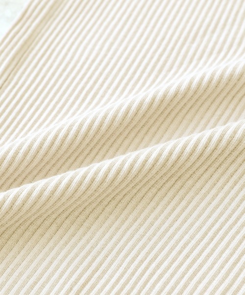 reca（レカ）の「リブフレアパンツ スリット入り（レギンス/スパッツ・レディース・ライトグレー/ブラック/ベージュ/ダークグレー/ブラウン/キャメル/カーキ/モカ/ブルー系その他/サックスブルー/グレイッシュベージュ/ダークベージュ/アイボリー/ブラウン系その他・FREE）」の15枚目の写真