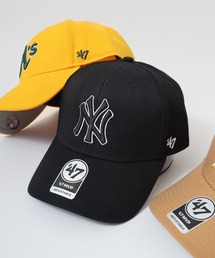 '47（フォーティーセブン）の「MLB公認 ’47BRAND MVP BBCAP LA NY ビッグ チームロゴ刺繍 ベースボールキャップ（キャップ）」