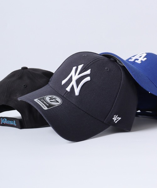 MLB公認 '47BRAND MVP BBCAP LA NY ビッグ チームロゴ刺繍 ベース