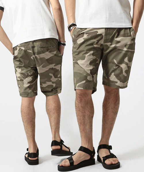 BEAMS（ビームス）の「○BEAMS / カモフラージュ柄 ベーシックショーツ（チノパンツ・メンズ・ブラウン/ベージュ・LARGE/SMALL/MEDIUM/X-LARGE）」の2枚目の写真