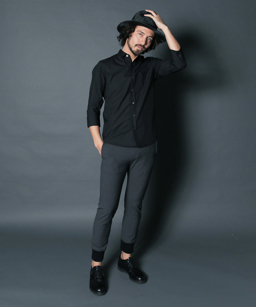 Magine（マージン）の「【Magine】CTN TYPEWRITER STANDARD SHIRTS 3/4SL:コットン タイプライター スタンダード シャツ 3/4　スリーブ（シャツ/ブラウス・メンズ・ホワイト/ブラック/ネイビー/グリーン・44/46/48）」の7枚目の写真