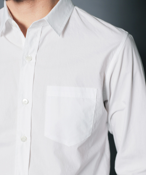 Magine（マージン）の「【Magine】CTN TYPEWRITER STANDARD SHIRTS 3/4SL:コットン タイプライター スタンダード シャツ 3/4　スリーブ（シャツ/ブラウス・メンズ・ホワイト/ブラック/ネイビー/グリーン・44/46/48）」の14枚目の写真