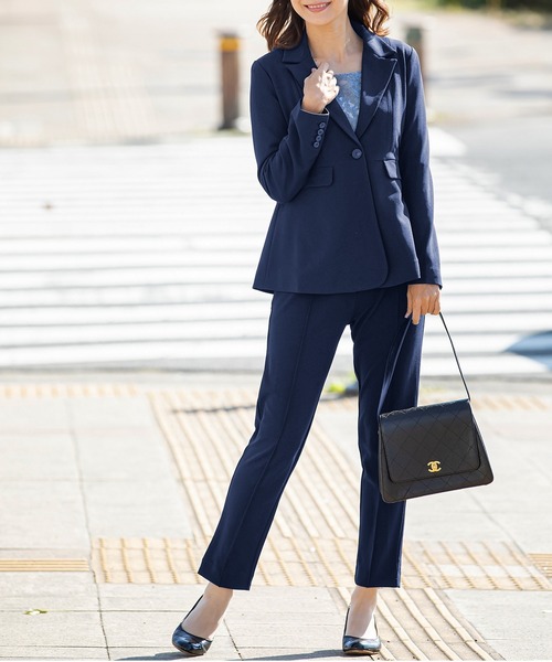 SweetMommy（スウィートマミー）の「ストレッチ センタープレス スリムスラックス [マタニティ]（マタニティウェア/グッズ・レディース・ブラック/ネイビー/グレイッシュベージュ・S/M/L）」の14枚目の写真