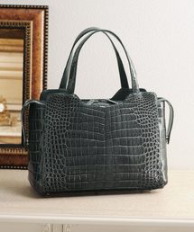 クロコダイルレザーハンドバッグ日本製