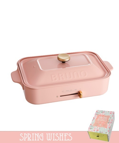 【開封のみ/未使用】BRUNO コンパクト ホットプレート ローズ　ピンク BRUNO コンパクトホットプレート ブルーノ ピンク 開封のみ/未使用