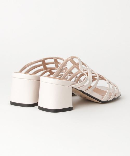 MODE ROBE（モードローブ）の「メッシュスクエアトゥサンダル（サンダル・レディース・ホワイト/ブラック/ブラウン/ベージュ・22.5/23/23.5/24/24.5/25）」の5枚目の写真