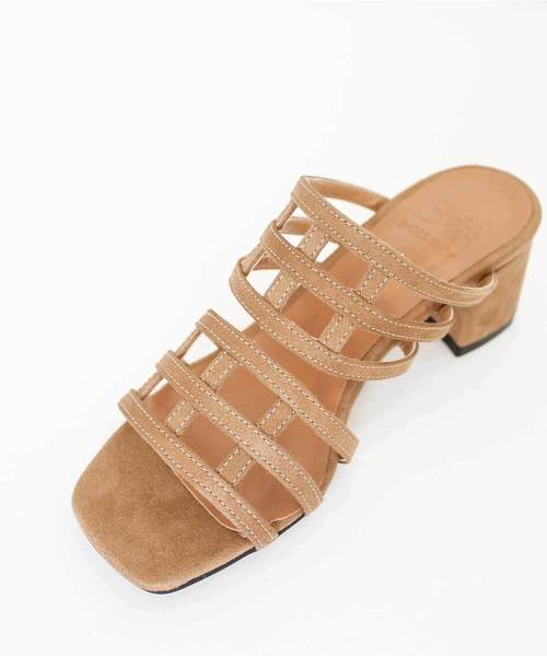 MODE ROBE（モードローブ）の「メッシュスクエアトゥサンダル（サンダル・レディース・ホワイト/ブラック/ブラウン/ベージュ・22.5/23/23.5/24/24.5/25）」の9枚目の写真