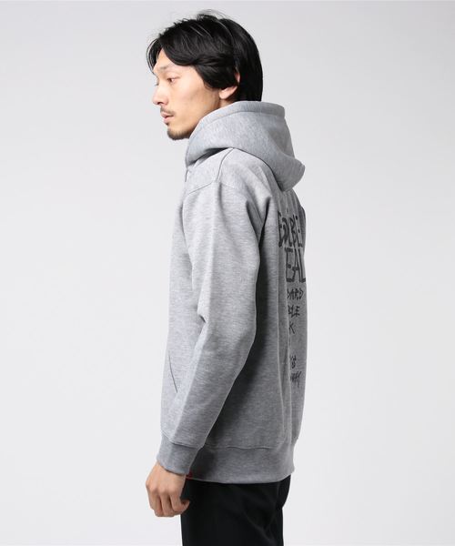 DOUBLE STEAL(ダブルスティール)の「World Logo 裏起毛 パーカー(パーカー・メンズ・グレー系その他2/ブラック×ピンク/グレー系その他/ブラック×ホワイト/ピンク・X-LARGE/LARGE/MEDIUM)」の22枚目の写真