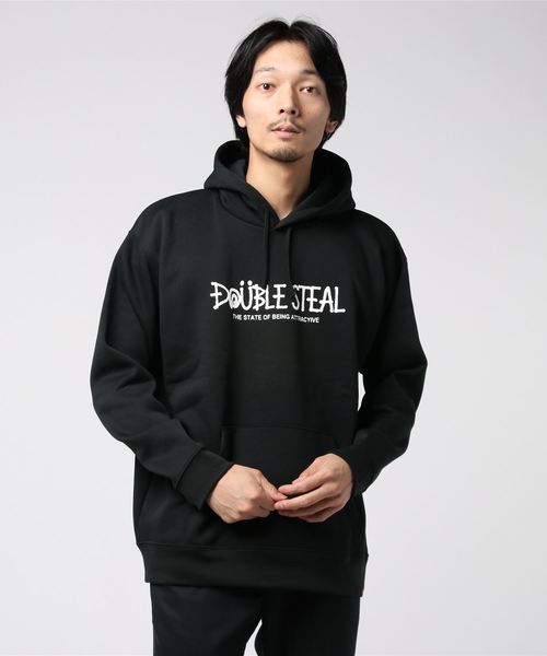 DOUBLE STEAL(ダブルスティール)の「World Logo 裏起毛 パーカー(パーカー・メンズ・グレー系その他2/ブラック×ピンク/グレー系その他/ブラック×ホワイト/ピンク・X-LARGE/LARGE/MEDIUM)」の10枚目の写真