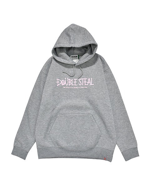 DOUBLE STEAL(ダブルスティール)の「World Logo 裏起毛 パーカー(パーカー・メンズ・グレー系その他2/ブラック×ピンク/グレー系その他/ブラック×ホワイト/ピンク・X-LARGE/LARGE/MEDIUM)」の13枚目の写真