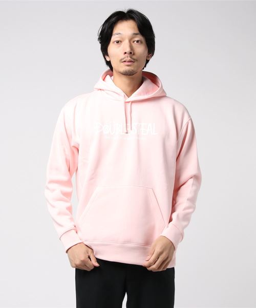 DOUBLE STEAL(ダブルスティール)の「World Logo 裏起毛 パーカー(パーカー・メンズ・グレー系その他2/ブラック×ピンク/グレー系その他/ブラック×ホワイト/ピンク・X-LARGE/LARGE/MEDIUM)」の18枚目の写真