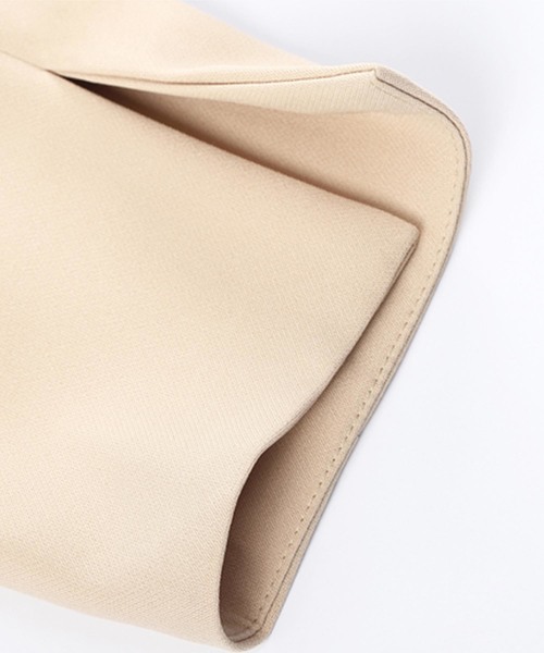 Cinderella（シンデレラ）の「ボレロ 結婚式 お呼ばれ 大きいサイズ ジャケット パーティーボレロ パーティボレロ 結婚式ボレロ ジャケットボレロ 二次会 フォーマル 謝恩会 披露宴 長袖 七分袖 五分袖 羽織（ノーカラーコート・レディース・ベージュ/ブラック/ネイビー/グレー/ピンク/ブラック系2/グレー系2/ネイビー系2/ベージュ系2/ダークグレー・MEDIUM/X-LARGE/XX-LARGE/LARGE/SMALL/FREE）」の14枚目の写真