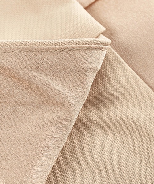 Cinderella（シンデレラ）の「ボレロ 結婚式 お呼ばれ 大きいサイズ ジャケット パーティーボレロ パーティボレロ 結婚式ボレロ ジャケットボレロ 二次会 フォーマル 謝恩会 披露宴 長袖 七分袖 五分袖 羽織（ノーカラーコート・レディース・ベージュ/ブラック/ネイビー/グレー/ピンク/ブラック系2/グレー系2/ネイビー系2/ベージュ系2/ダークグレー・MEDIUM/X-LARGE/XX-LARGE/LARGE/SMALL/FREE）」の18枚目の写真