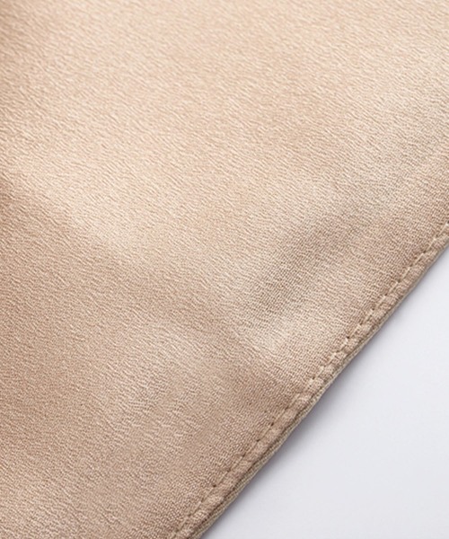 Cinderella（シンデレラ）の「ボレロ 結婚式 お呼ばれ 大きいサイズ ジャケット パーティーボレロ パーティボレロ 結婚式ボレロ ジャケットボレロ 二次会 フォーマル 謝恩会 披露宴 長袖 七分袖 五分袖 羽織（ノーカラーコート・レディース・ベージュ/ブラック/ネイビー/グレー/ピンク/ブラック系2/グレー系2/ネイビー系2/ベージュ系2/ダークグレー・MEDIUM/X-LARGE/XX-LARGE/LARGE/SMALL/FREE）」の20枚目の写真