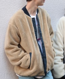 JUNRED | 【WEB別注アイテム】ノーカラーボアブルゾン(ブルゾン)