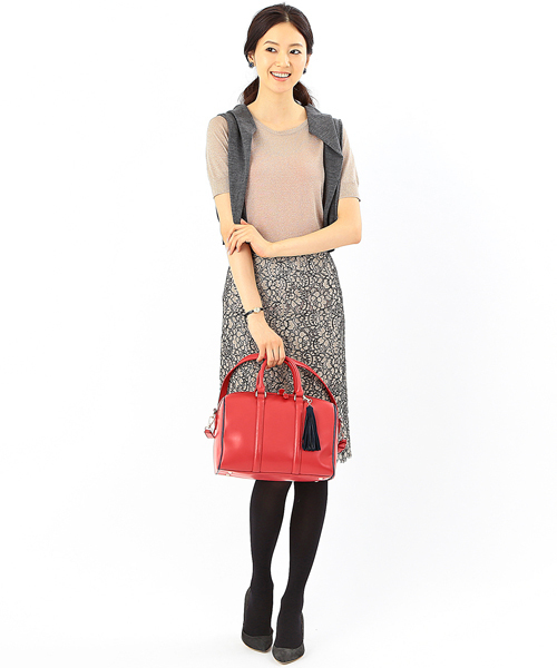 Demi-Luxe BEAMS(デミルクス ビームス)の「Demi-Luxe BEAMS / スプリット 2WAY ボストンバッグ(ボストンバッグ・レディース・ブラック/レッド・ONE SIZE)」の17枚目の写真