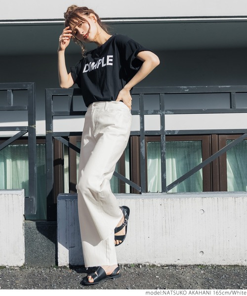 coca（coca）（コカ）の「＼新色登場／ストレッチ入りカットオフデニム（デニムパンツ・レディース・ブルー/ホワイト/ブラック・M/L）」の12枚目の写真