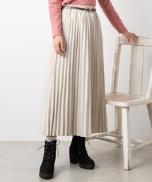 WEGO | WEGO/【2点セット】2WAYベルト付きロングプリーツスカート(スカート)