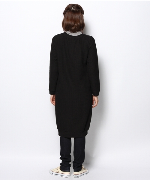 WEGO（ウィゴー）の「WEGO/リブニットロングカーディガン（カーディガン/ボレロ・レディース・ブラック・FREE）」の4枚目の写真