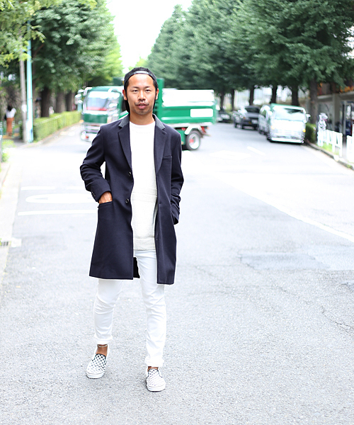 And A（アンドエー）の「WOOL CHESTER COAT（チェスターコート・メンズ・ブルー/ネイビー/キャメル・44/40/42）」の16枚目の写真