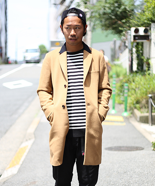 And A（アンドエー）の「WOOL CHESTER COAT（チェスターコート・メンズ・ブルー/ネイビー/キャメル・44/40/42）」の17枚目の写真