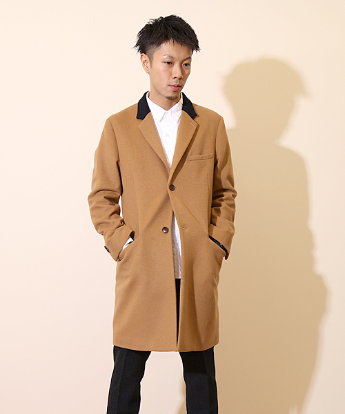 And A（アンドエー）の「WOOL CHESTER COAT（チェスターコート・メンズ・ブルー/ネイビー/キャメル・44/40/42）」の13枚目の写真
