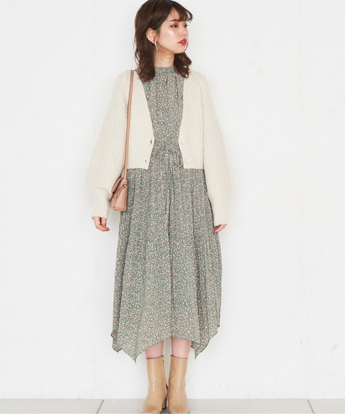 natural couture(ナチュラルクチュール)の「ぽわん袖ボレロ風カーディガン(カーディガン/ボレロ・レディース・アイボリー/モカ/イエロー・FREE)」の15枚目の写真