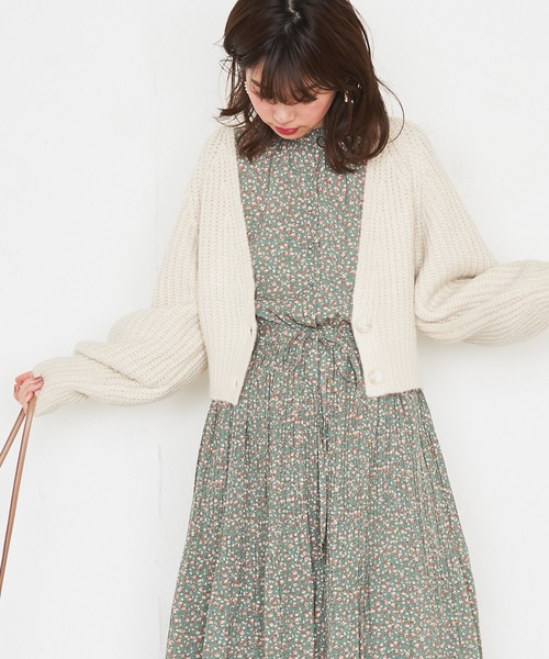 natural couture(ナチュラルクチュール)の「ぽわん袖ボレロ風カーディガン(カーディガン/ボレロ・レディース・アイボリー/モカ/イエロー・FREE)」の18枚目の写真