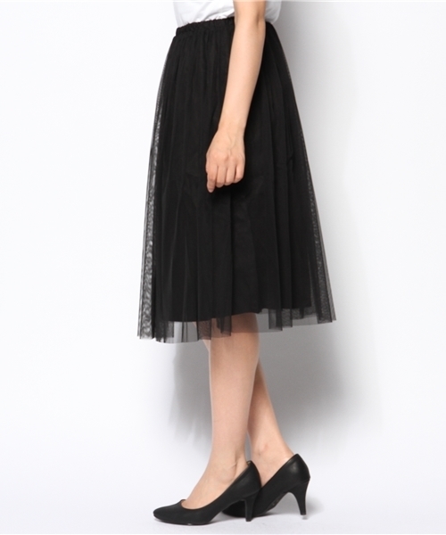 DISCOAT（ディスコート）の「通常販売開始！【Discoat】チュールひざ下スカート（スカート・レディース・アイボリー/ブラック/その他21・ﾌﾘ-）」の9枚目の写真