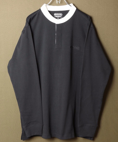OUTDOOR PRODUCTS APPAREL(アウトドアプロダクツアパレル)の「ヘビーウェイト ワンポイントブランドロゴ スタンドカラーロングTシャツカットソー(Tシャツ/カットソー・メンズ・ダークベージュ/ブラック/杢グレー・MEDIUM/X-LARGE/LARGE/SMALL)」の6枚目の写真