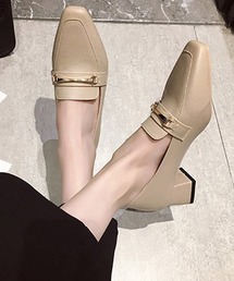 STYLEBLOCK（スタイルブロック）の「ビット付きチャンキーヒールスクエアトゥパンプス（パンプス）」