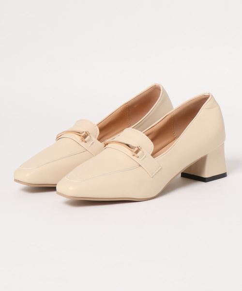 STYLEBLOCK（スタイルブロック）の「ビット付きチャンキーヒールスクエアトゥパンプス（パンプス・レディース・ブラック/ベージュ/オレンジ系その他・40/36/39/38/37/35）」の7枚目の写真