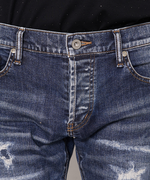 5351 POUR LES HOMMES(ゴーサンゴーイチプールオム)の「バンテージカスタムスキニーデニム(デニムパンツ・メンズ・インディゴブルー・44/46/48/50)」の17枚目の写真