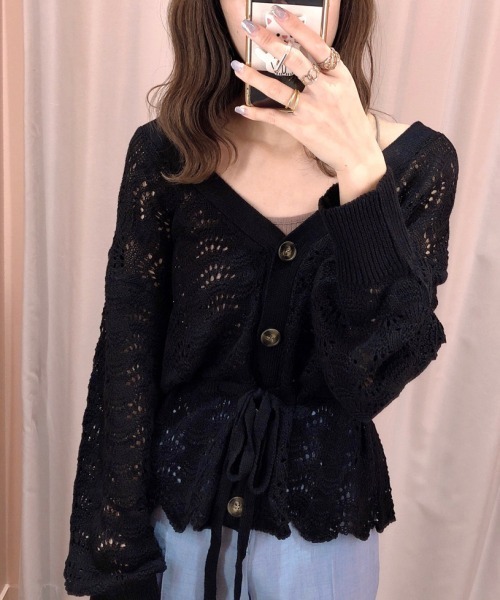 Heather｜シアーレースカーディガン | Rakuten Fashion(楽天