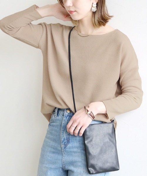 reca（レカ）の「大人ボートネックニットソー（ニット/セーター・レディース・ホワイト/ブラック/ベージュ/ブルー系その他/ピンク/ライトブルー/ラベンダー・FREE）」の18枚目の写真