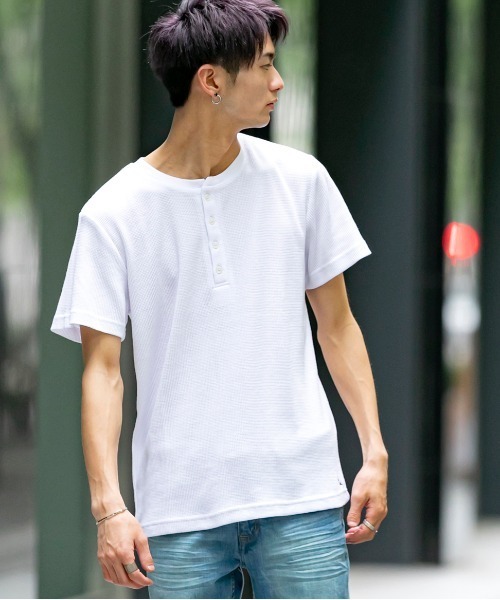 セール】TC サーマル ヘンリーネック 半袖 Tシャツ（Tシャツ