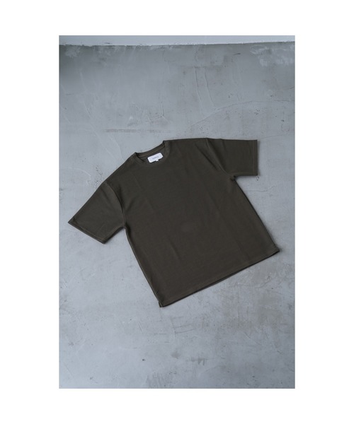 YARD PLUS（ヤードプリュス）の「YARD PLUS ワッフルドライクルー半袖BIG T（Tシャツ/カットソー・メンズ・サックスブルー/グレー/ホワイト/オリーブ・MEDIUM/LARGE）」の4枚目の写真