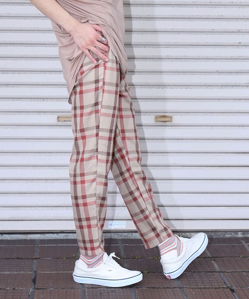 revertical（リバーティカル）の「チェック柄 テーパードパンツ セットアップ対応（その他パンツ・メンズ・ホワイト/ベージュ・M/L）」の8枚目の写真