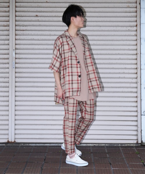 revertical（リバーティカル）の「チェック柄 テーパードパンツ セットアップ対応（その他パンツ・メンズ・ホワイト/ベージュ・M/L）」の10枚目の写真