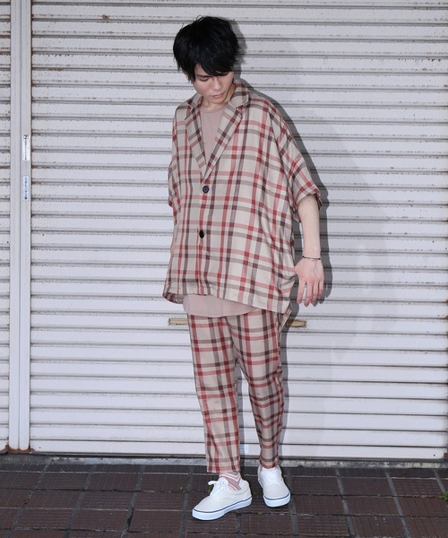 revertical（リバーティカル）の「チェック柄 テーパードパンツ セットアップ対応（その他パンツ・メンズ・ホワイト/ベージュ・M/L）」の12枚目の写真