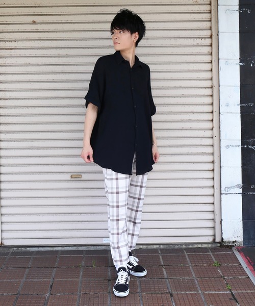 revertical（リバーティカル）の「チェック柄 テーパードパンツ セットアップ対応（その他パンツ・メンズ・ホワイト/ベージュ・M/L）」の21枚目の写真