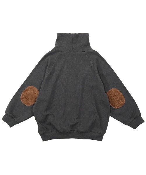 devirock（デビロック）の「肘パッチハイネック長袖Tシャツ（Tシャツ/カットソー・キッズ・ダークオリーブ/ブルーグレー/キャメル/スミクロ・110cm/100cm/120cm/130cm/140cm/150cm/160cm）」の10枚目の写真