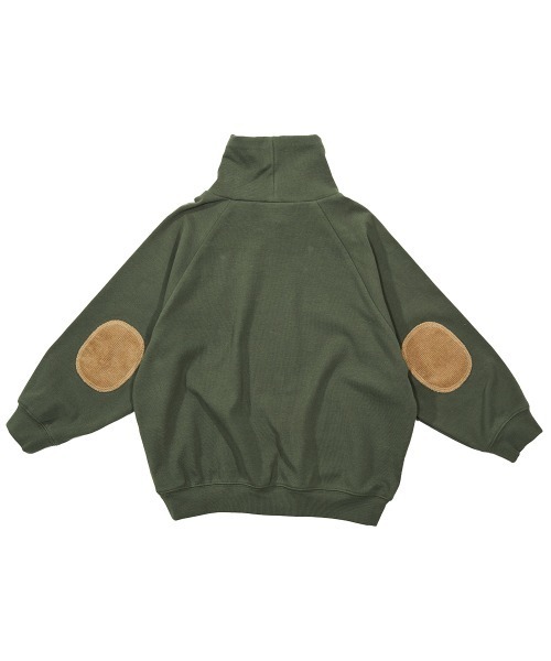 devirock（デビロック）の「肘パッチハイネック長袖Tシャツ（Tシャツ/カットソー・キッズ・ダークオリーブ/ブルーグレー/キャメル/スミクロ・110cm/100cm/120cm/130cm/140cm/150cm/160cm）」の12枚目の写真