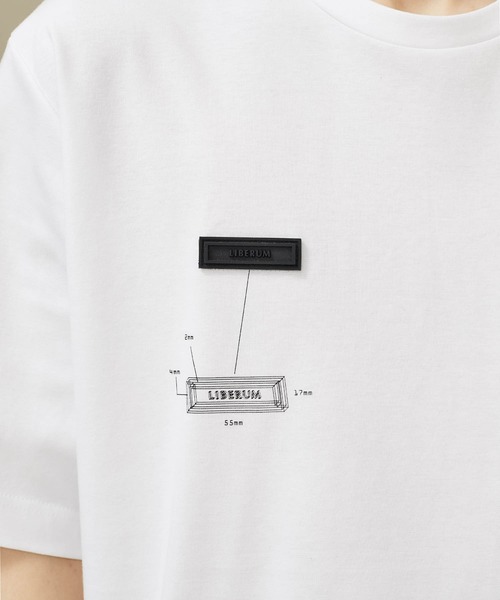 liberum（リベルム）の「【LIBERUM】SILLICON EMBLEM TEE / 2020AW T01（Tシャツ/カットソー・メンズ・ホワイト/ブラック・1/2）」の3枚目の写真