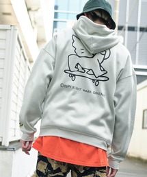 Mark Gonzales/マークゴンザレス MONO-MART 別注 クリアスモークオーバーサイズ プルオーバーパーカー