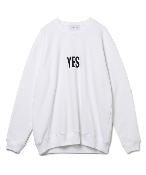 ADAM ET ROPE'（アダムエロペ）の「【DOUBLE FANTASY×ADAM ET ROPE'】YES crewneck sweat（スウェット・レディース・ブラック/グレー/ホワイト・M）」の7枚目の写真
