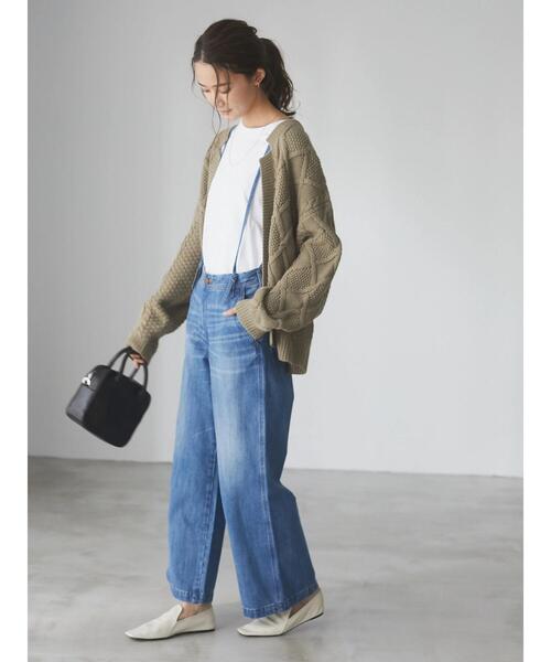 CRAFT STANDARD BOUTIQUE(クラフトスタンダードブティック)の「ざっくりケーブルニットカーディガン *(カーディガン/ボレロ・レディース・アイボリー/キャメル/チャコールグレー/モカ・FREE)」の10枚目の写真