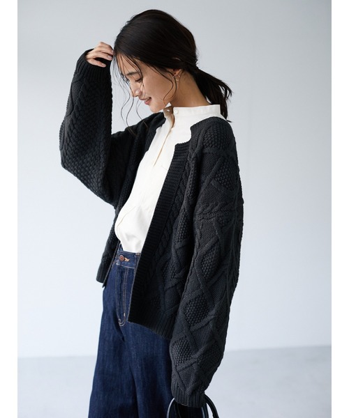 CRAFT STANDARD BOUTIQUEざっくりケーブルニットカーディガン CRAFT STANDARD BOUTIQUE - CRAFT STANDARD BOUTIQUEざっくりケーブル